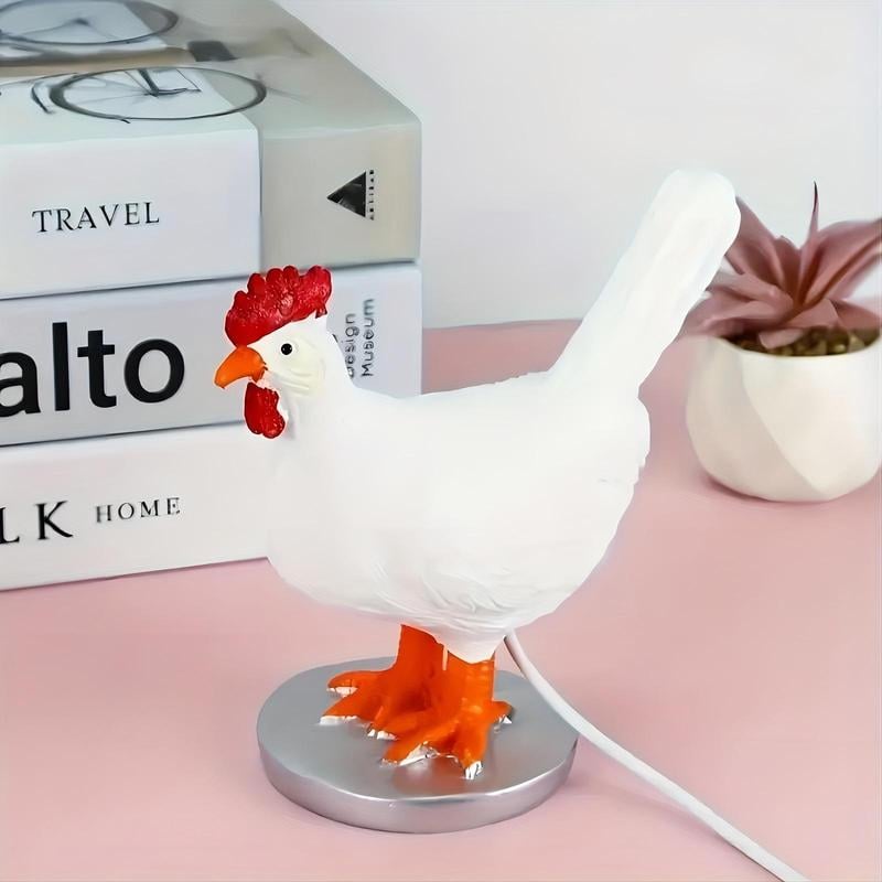 🔥 BIG SALE - 47% OFF🔥Chicken Design Desktop Decorative Light, 1 Count Cute Resin Animal Design Desktop Decorative Light, Creative Desktop Light for Home Office Decor