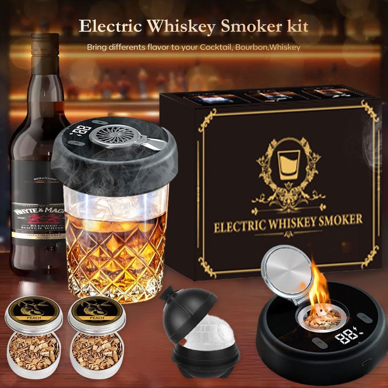 🎁Hot Sale Promotion 30% OFF🔥 Electric Whiskey Smoker Kit🚬🍸🧊
