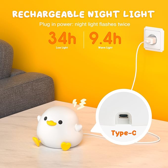 🔥LAST DAY SALE 49% OFF🦆💤Sensory Duckling Night Light⭐🎁