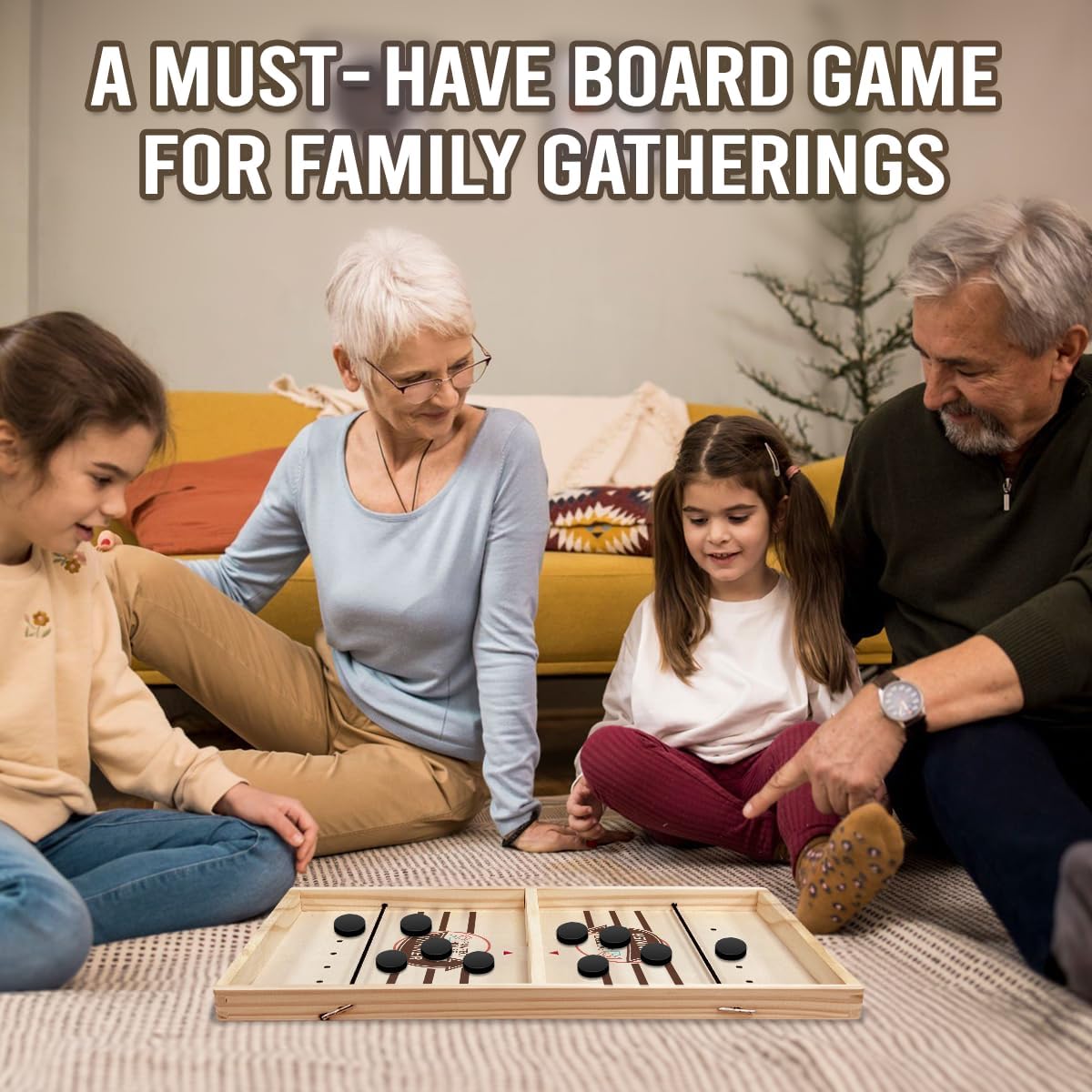 Fast Sling Puck Game - Birthday Gifts For Family, Friends, Children - Best Interactive Game Ever