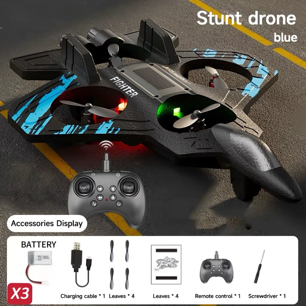 🔥 LAST DAY 50% OFF 😍Jet Fighter Jet Stunt Remote Control Airplane Toy (with 360° flip and LED lights)✈