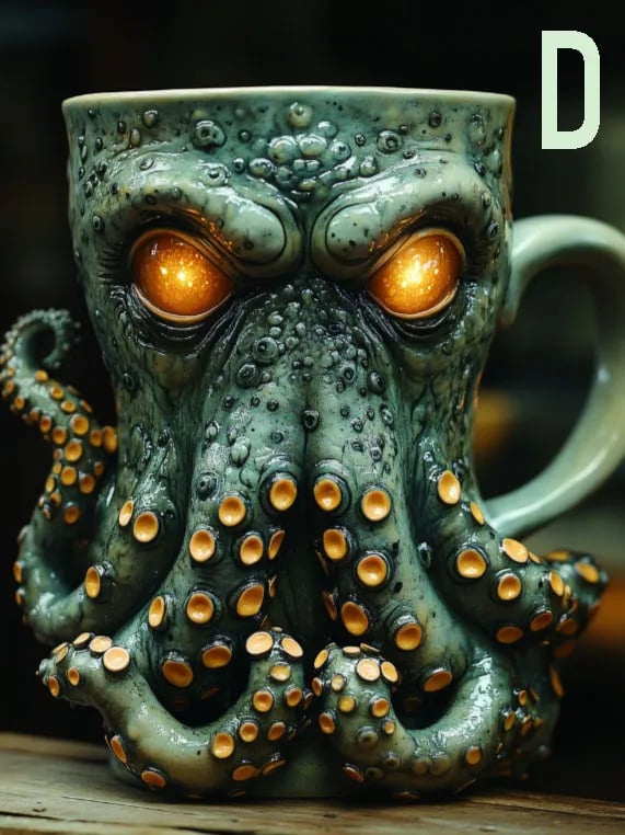 🐙Handmade Cthulhu-Inspired Pirate Mug