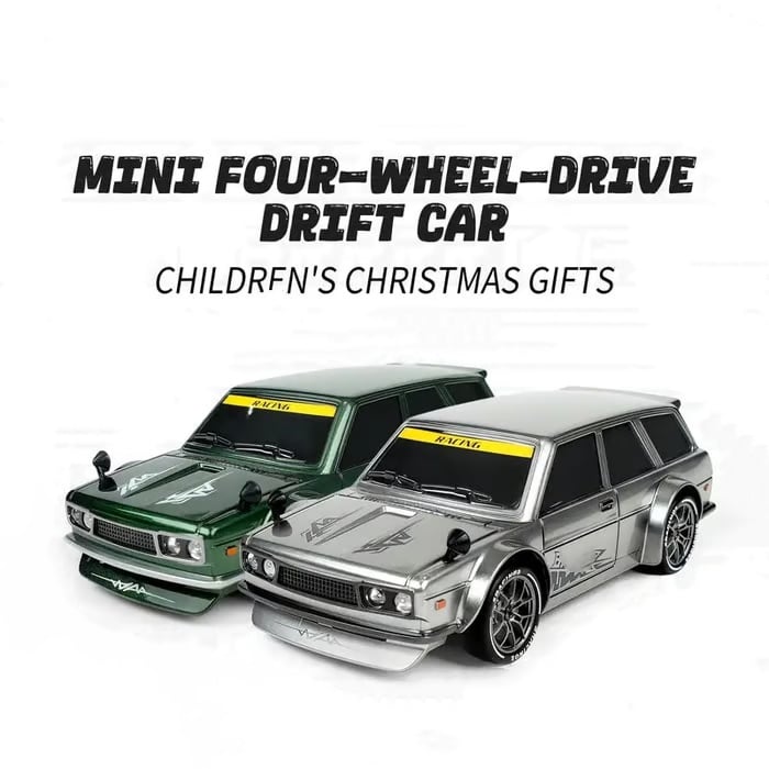 1/24 Scale High-speed drift racer with wireless remote control and four-wheel drive power🚗🚗