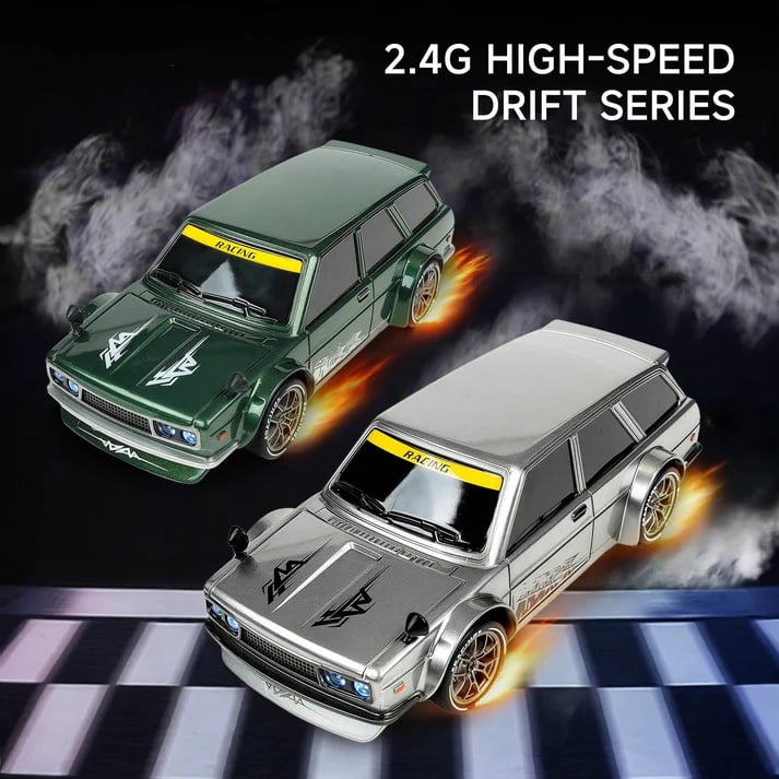 1/24 Scale High-speed drift racer with wireless remote control and four-wheel drive power🚗🚗
