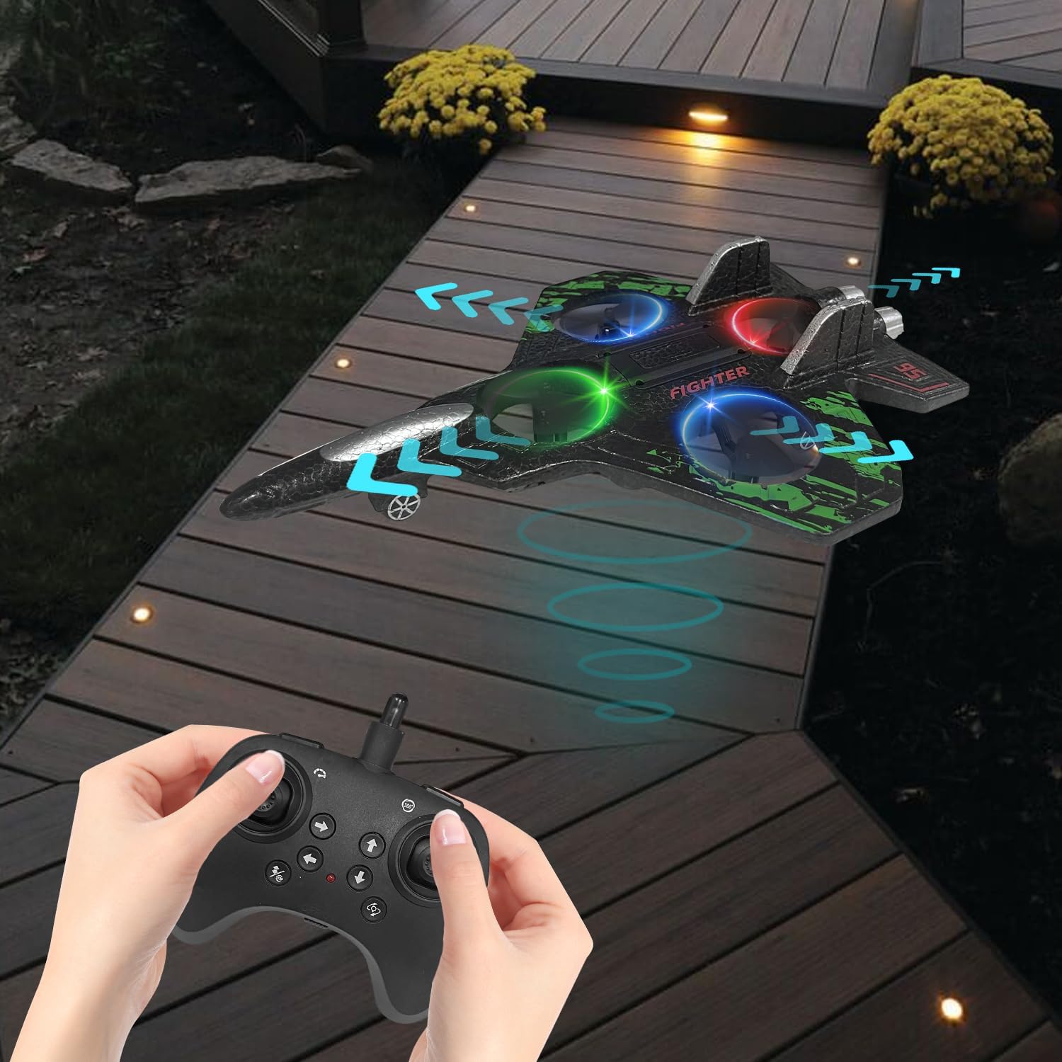 🔥 LAST DAY 50% OFF 😍Jet Fighter Jet Stunt Remote Control Airplane Toy (with 360° flip and LED lights)✈