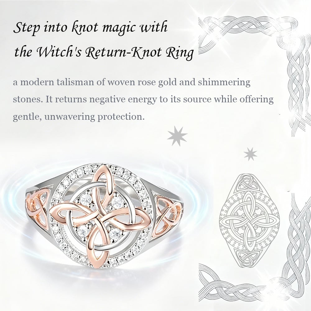 ✨Hot Promotion 50% OFF🔮💍Handmade Witch's Return-Knot Protection Ring💞Protect Your Loved Ones✨