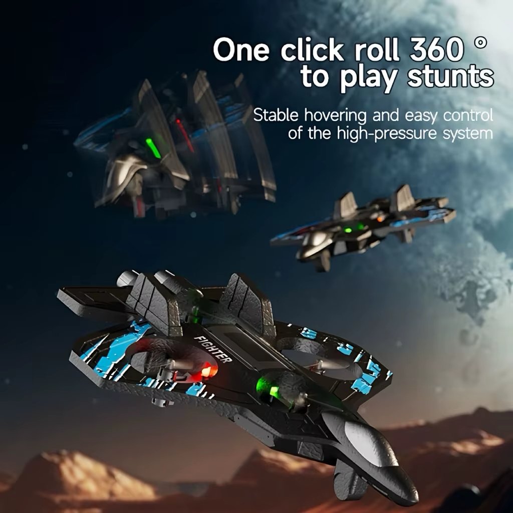 🔥 LAST DAY 50% OFF 😍Jet Fighter Jet Stunt Remote Control Airplane Toy (with 360° flip and LED lights)✈