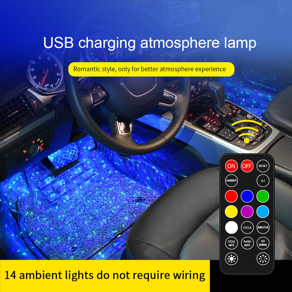 🔥 Car Interior Ambient Lights- (Contains 4 light bars) 🎁 