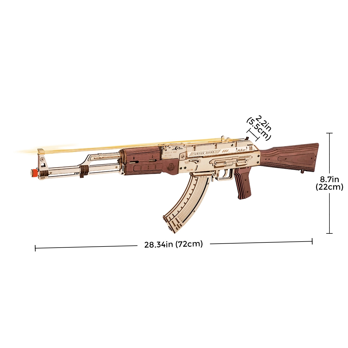 🔫ROKR AK-47 Assault Rifle Gun Toy 3D Wooden Puzzle LQ901🎁