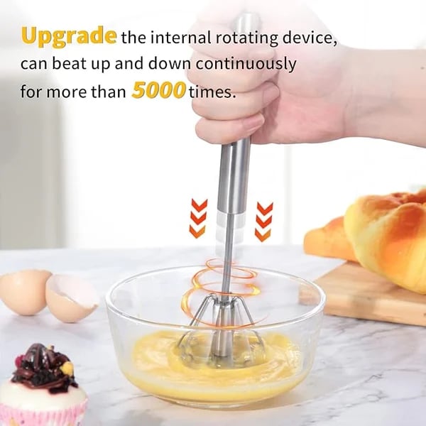 🔥😍LAST DAY - 49% OFF🥚Stainless Steel Semi-Automatic Whisk⭐