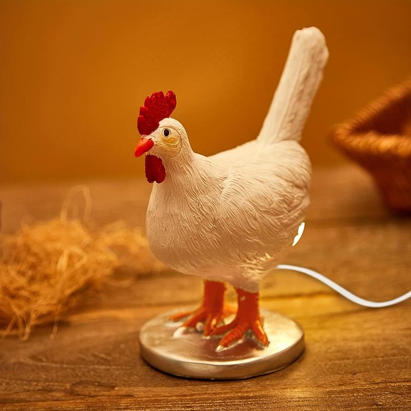 🔥 BIG SALE - 47% OFF🔥Chicken Design Desktop Decorative Light, 1 Count Cute Resin Animal Design Desktop Decorative Light, Creative Desktop Light for Home Office Decor