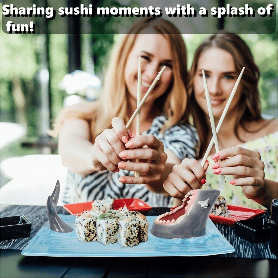 🔥LAST DAY 50% OFF⭐Handmade Ceramic Shark Plates🦈 [Equipped with knives and forks🍽]