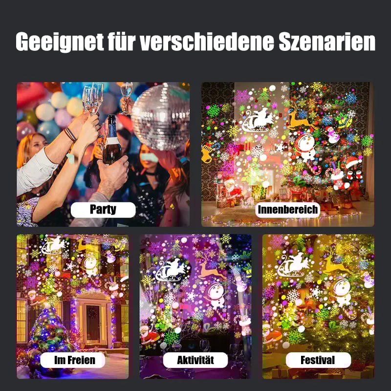 🎄Weihnachts-Schnäppchen🎁LED-Dynamic-Weihnachts-Projektor | wechselbare Motive🎅❄️