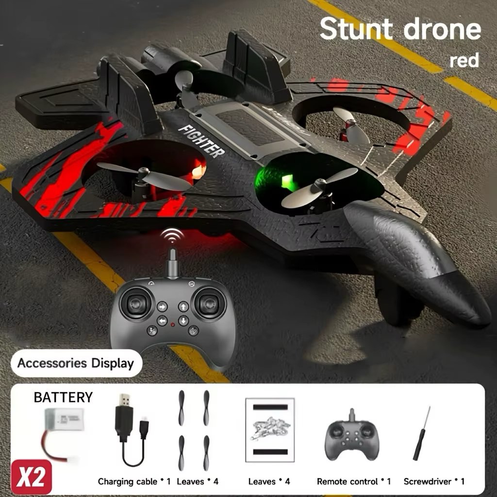 🔥 LAST DAY 50% OFF 😍Jet Fighter Jet Stunt Remote Control Airplane Toy (with 360° flip and LED lights)✈
