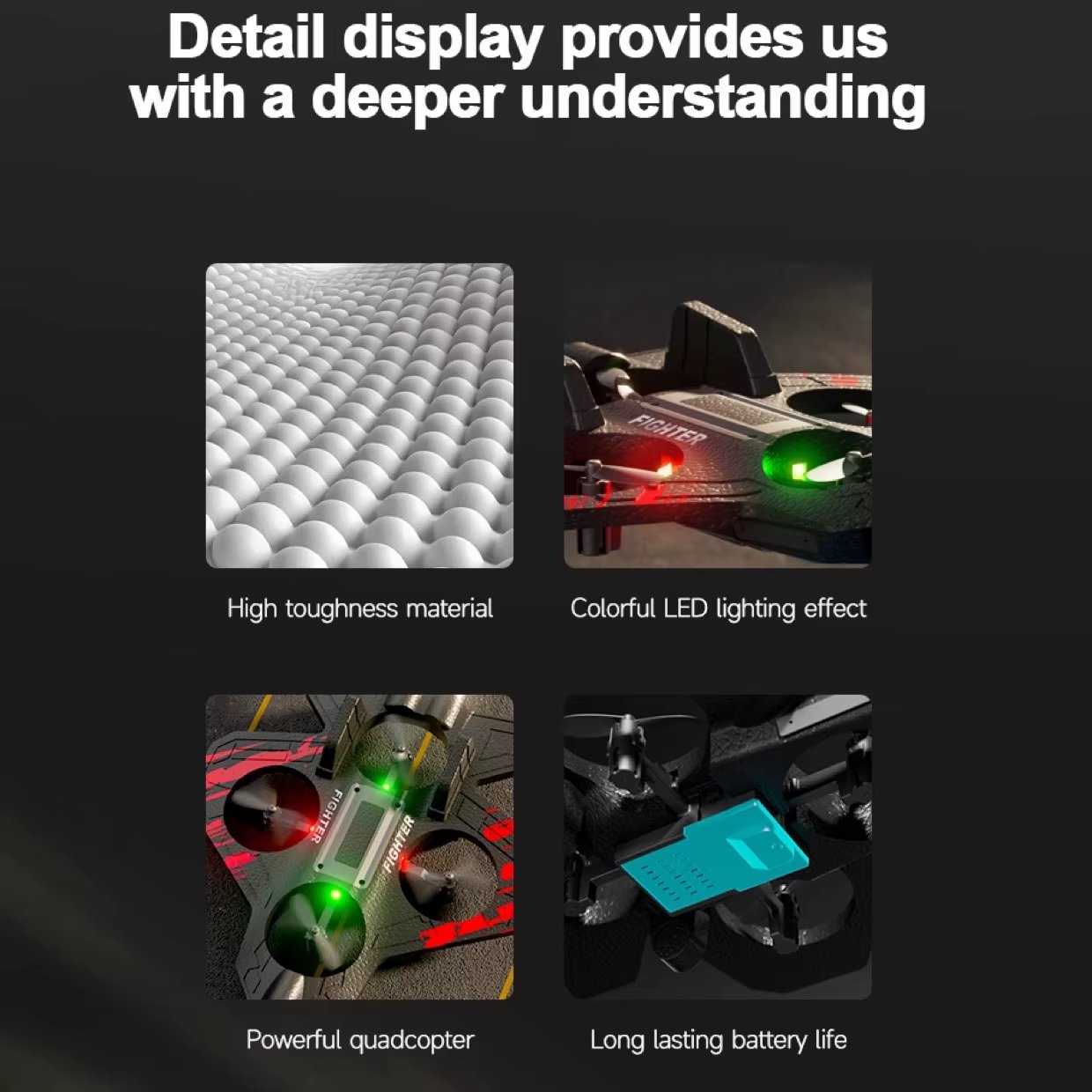 🔥 LAST DAY 50% OFF 😍Jet Fighter Jet Stunt Remote Control Airplane Toy (with 360° flip and LED lights)✈