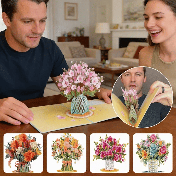 🏆35K+ SOLD! 🌼💌 Forever-Blooming 3D Flower Pop-Up Card– Personalized Love Message & Everlasting Bloom 🎁