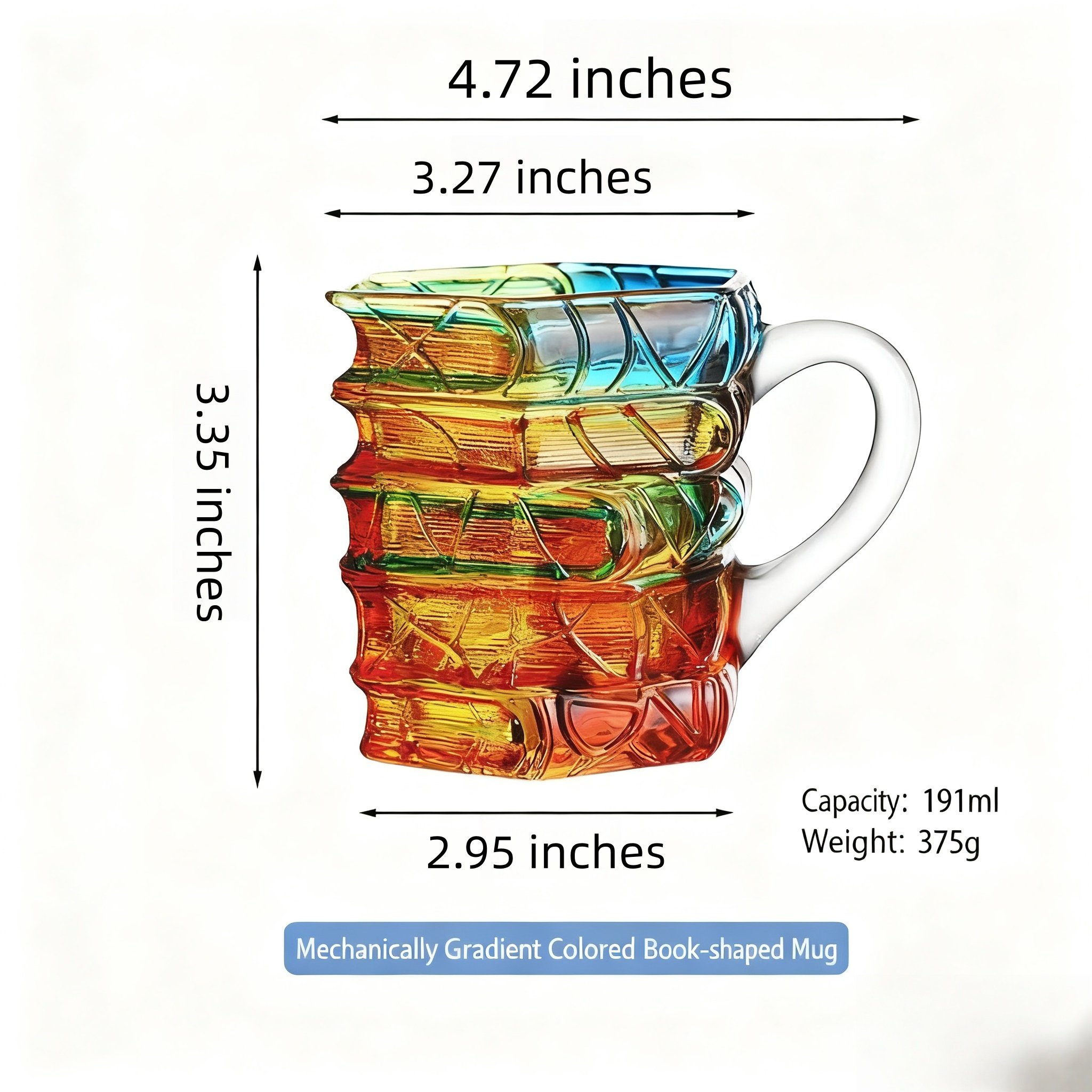 📚 Stacked Books Glass Mug