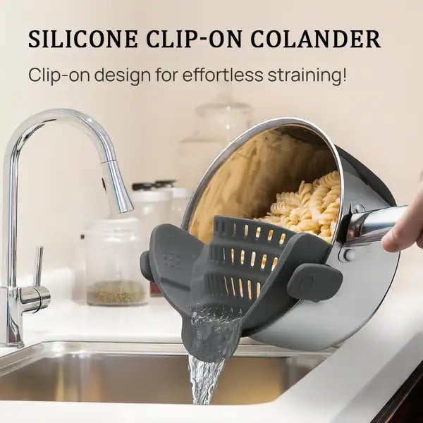🔥LAST DAY 50% OFF🌟 High-Quality Silicone Material🔥Silicone Clip-On Colander