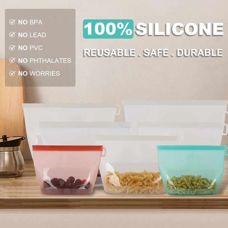 🍳Reusable silicone food storage bags⭐