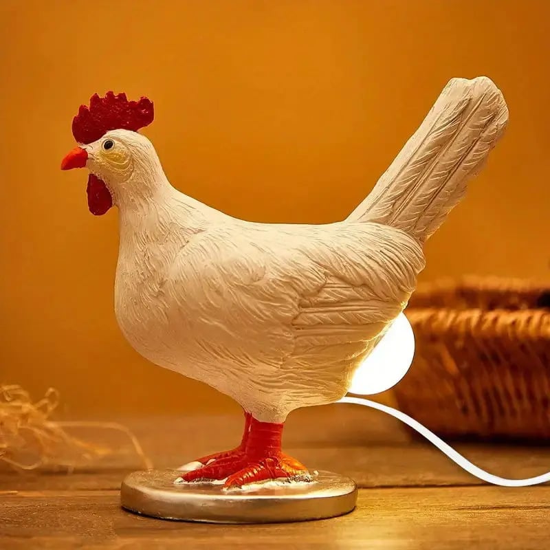 🔥 BIG SALE - 47% OFF🔥Chicken Design Desktop Decorative Light, 1 Count Cute Resin Animal Design Desktop Decorative Light, Creative Desktop Light for Home Office Decor