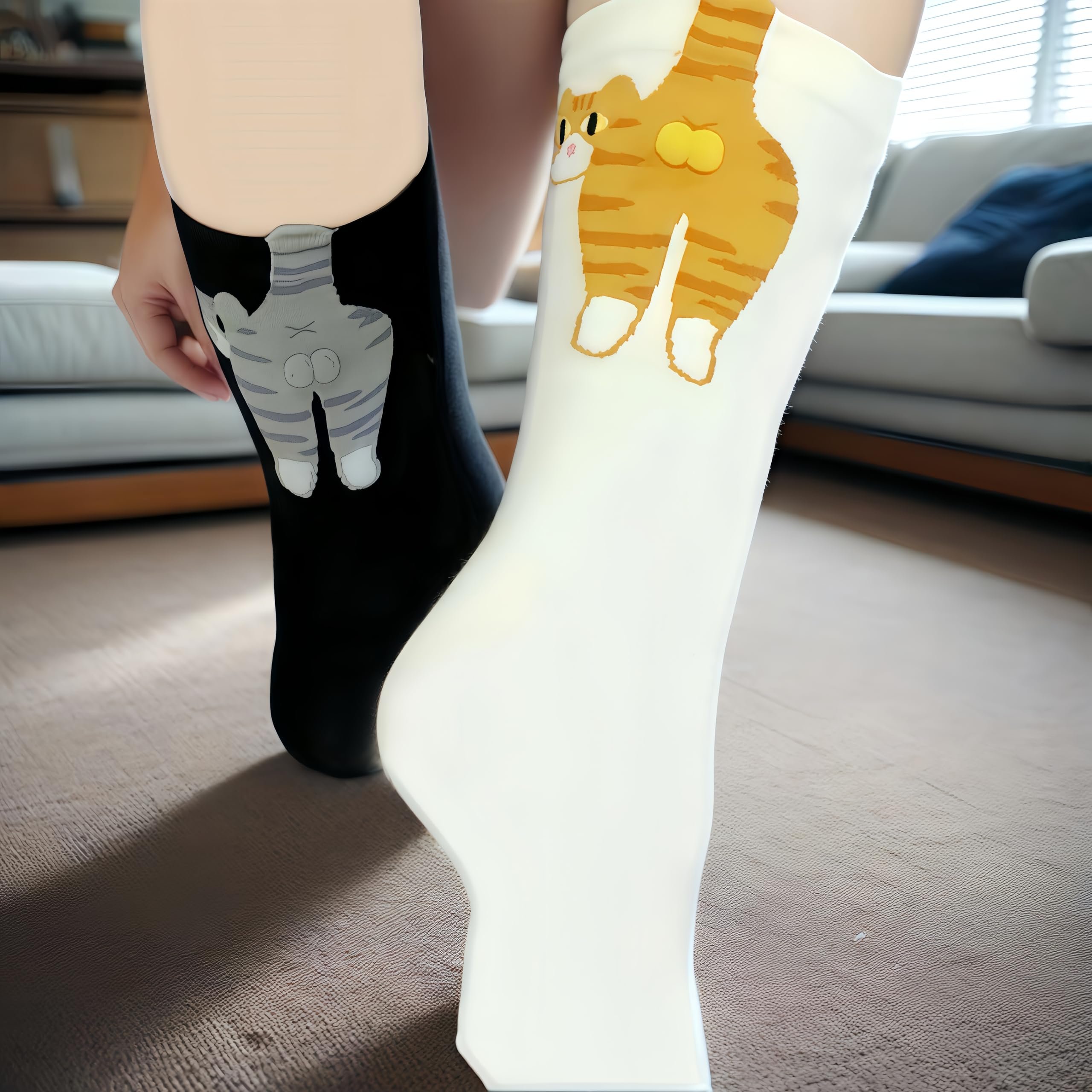 HOT SALE 🔥3D Cat Socks with Fuzzy Balls!