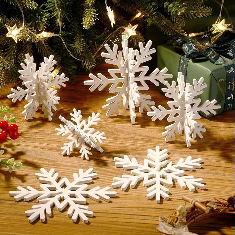 🔥Christmas 3D Snowflakes for Winter Wonderland Party Home Office ( 3Pcs )⭐❄