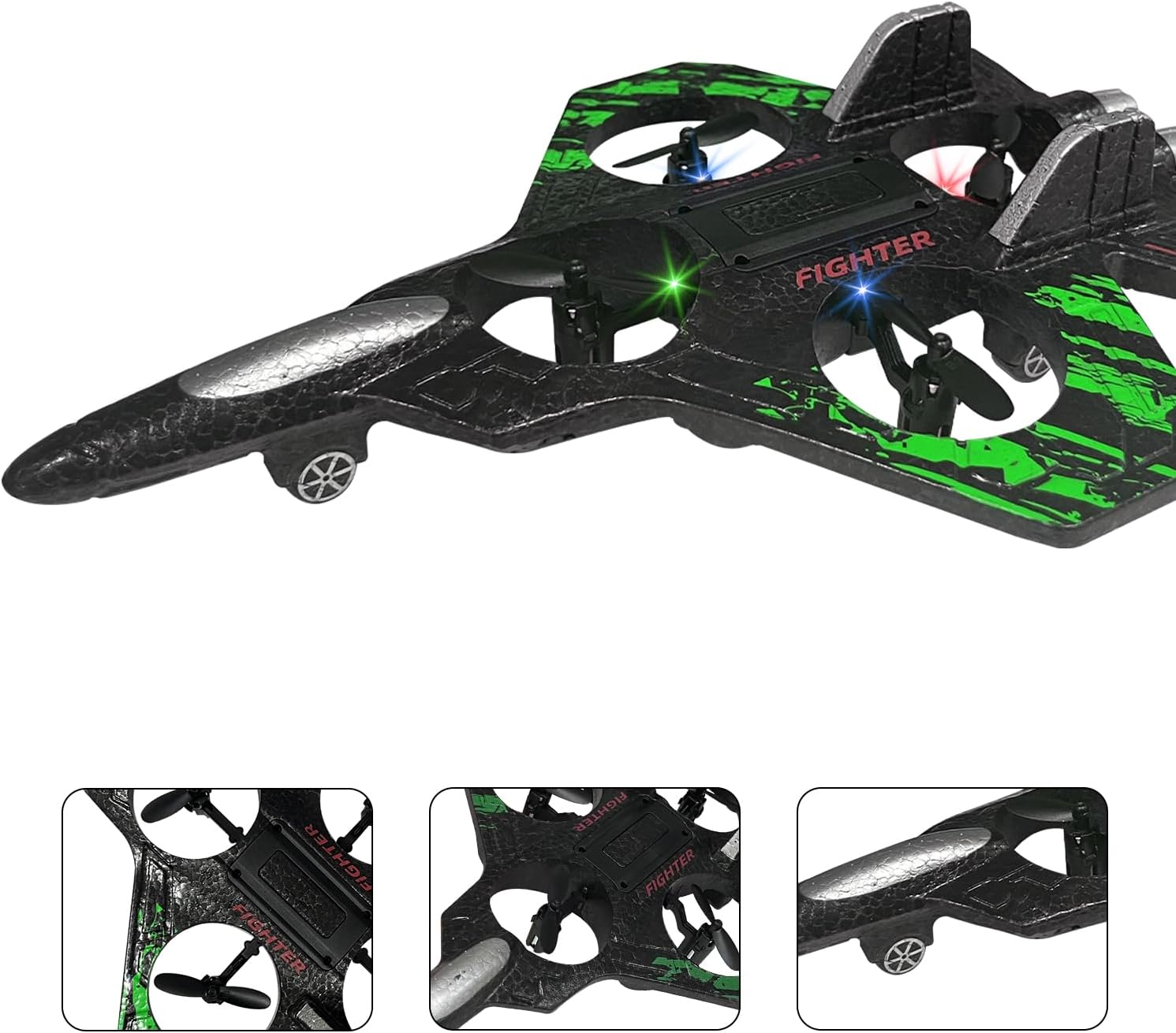 🔥 LAST DAY 50% OFF 😍Jet Fighter Jet Stunt Remote Control Airplane Toy (with 360° flip and LED lights)✈