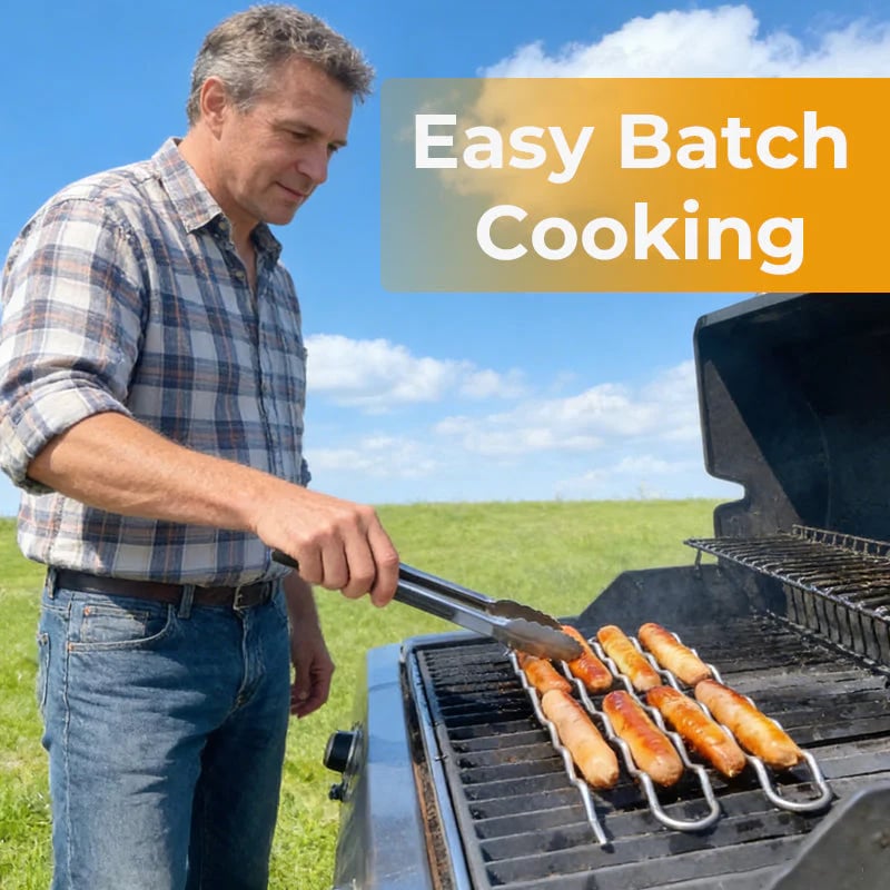 🔥Last Day 60% Sale🌭BBQ Sausage Roller Rack -No More Burnt Hot Dogs⭐