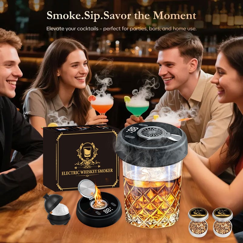 🎁Hot Sale Promotion 30% OFF🔥 Electric Whiskey Smoker Kit🚬🍸🧊