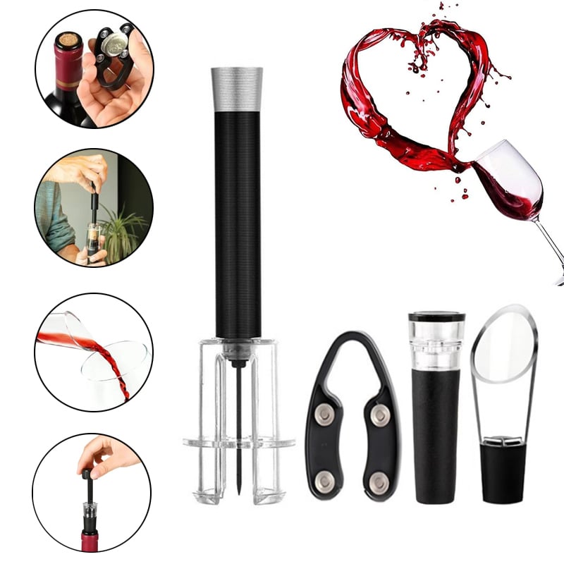🍷Damp-Proof Air Pump Cork Remover for Effortless Family Entertaining🍾 💨