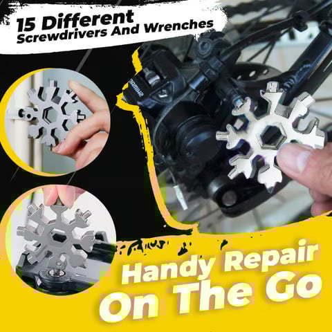 18-in-1 Snowflake Pocket Tool – Multi-function Gadget