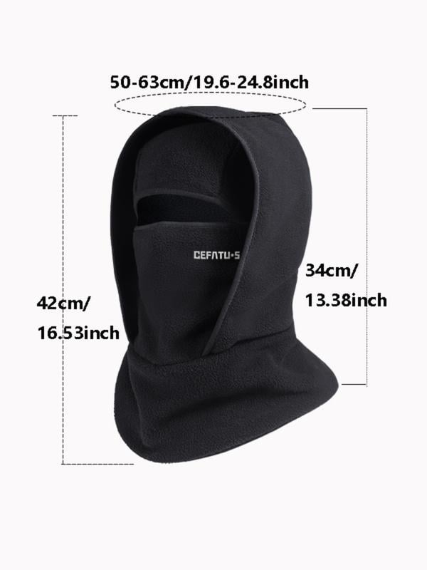 Size chart with measurements in cm and inches