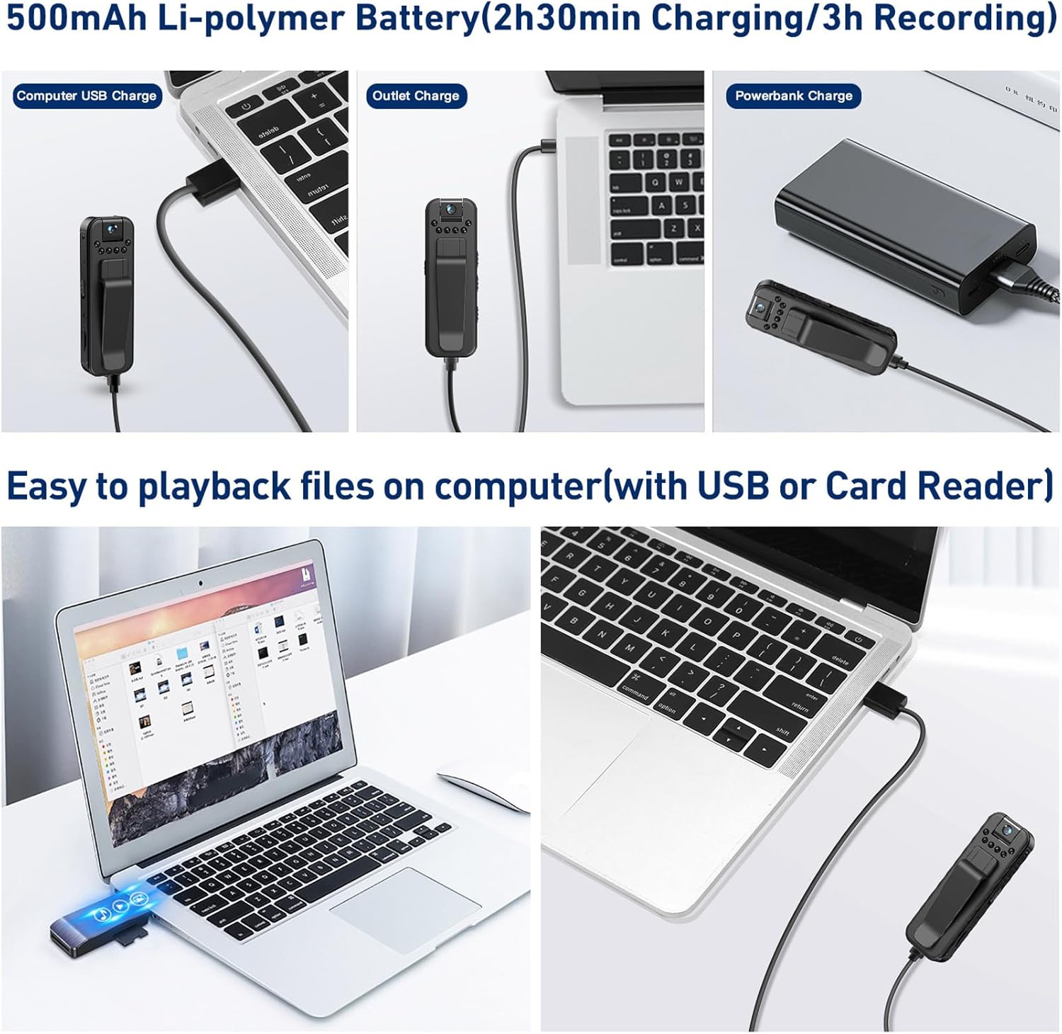 🏆Flash Sale⚡ 50K+ SOLD! Almost Gone-🔥HD 1080P Rechargeable Mini Body Camera With Night Vison&Rotating Lens📷️