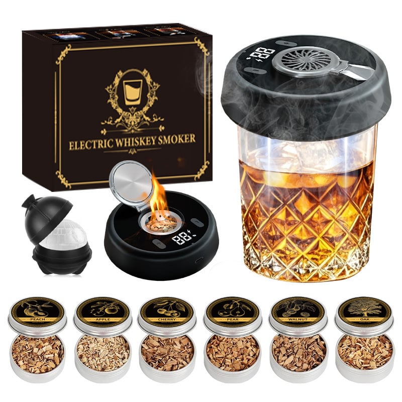 🎁Hot Sale Promotion 30% OFF🔥 Electric Whiskey Smoker Kit🚬🍸🧊