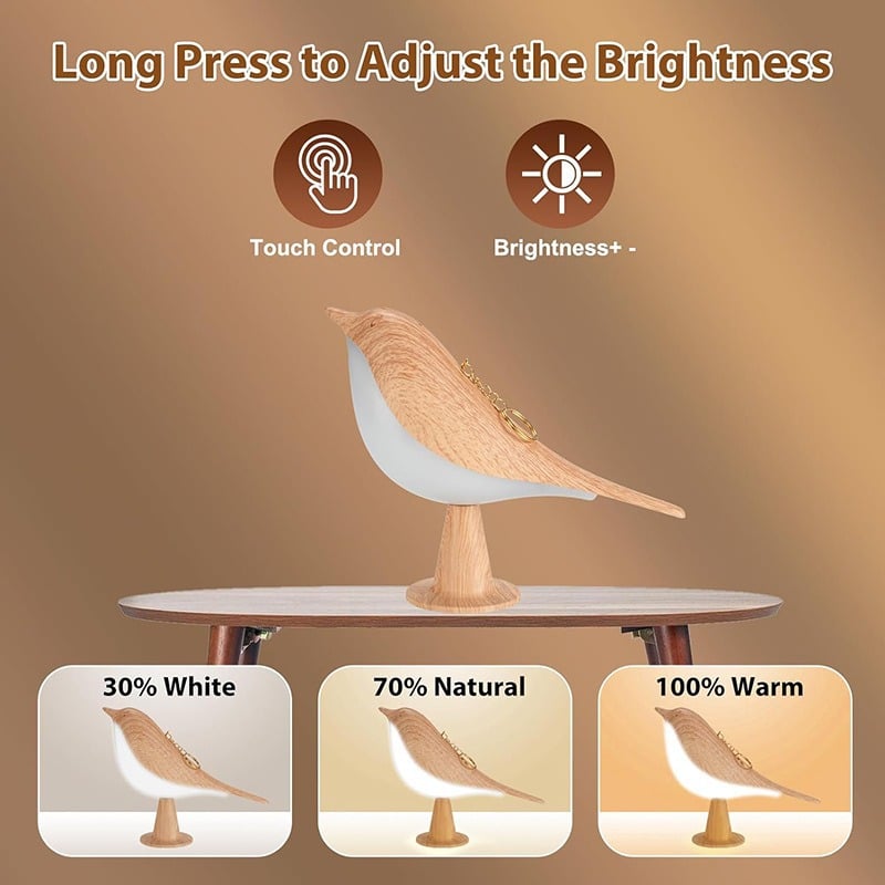 🔥ON SALE🔥Small Bird Touch Lamp🐦Dimmable and Cordless Bird Night Light✨