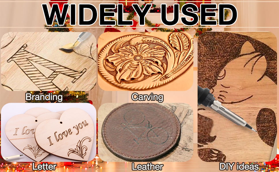 Wood Burning Tip Set, DIY Wood/Leather Burning Set，26 Letters Copper Mold