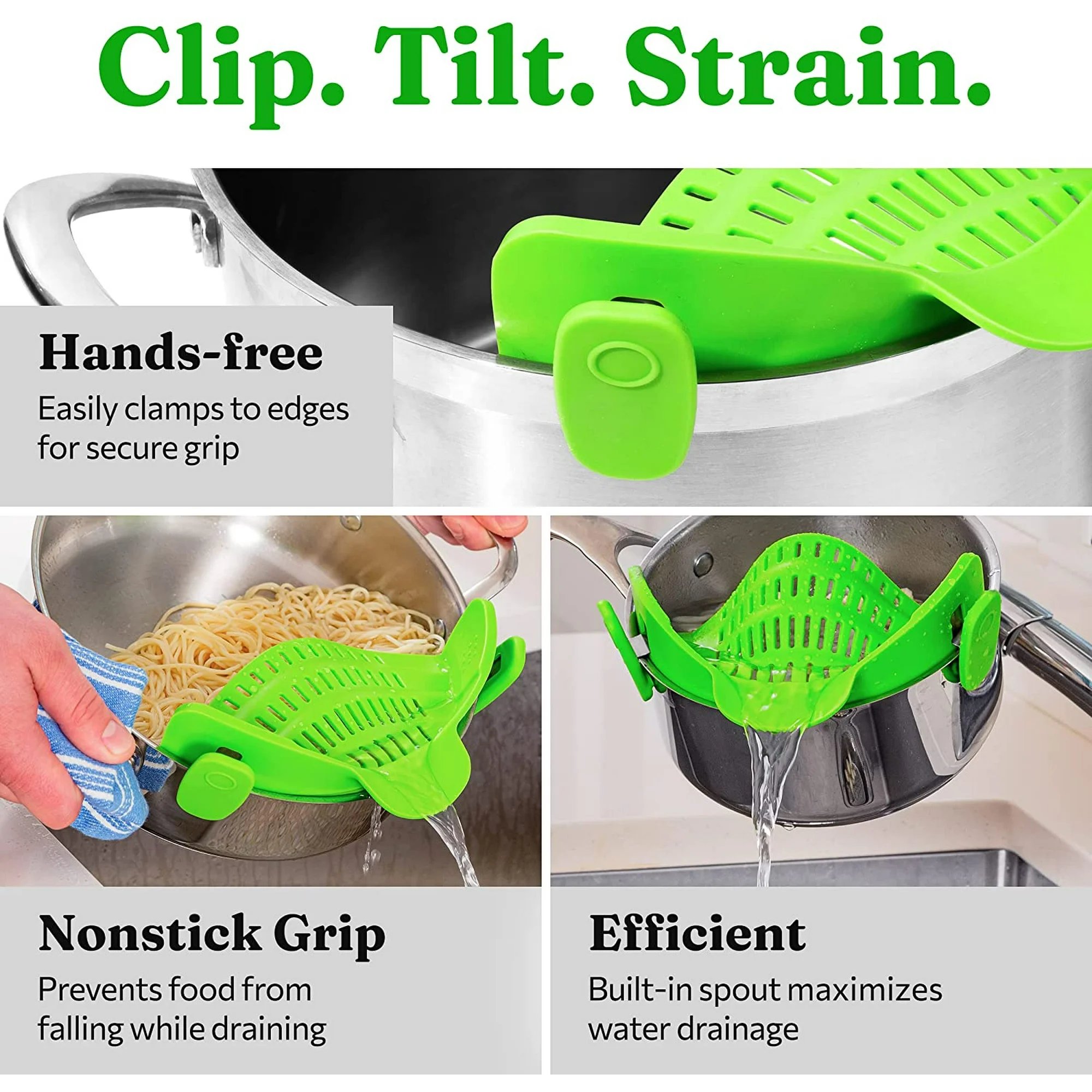🔥LAST DAY 50% OFF🌟 High-Quality Silicone Material🔥Silicone Clip-On Colander