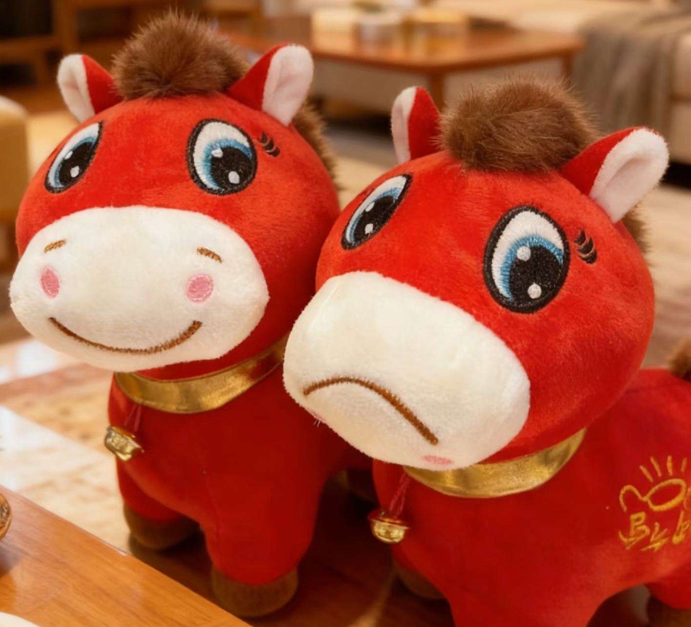 🔥LAST DAY 50% OFF🐴 2026 Year of the Horse Mascot Plush Toys: Crying Horse and Laughing Horse✨🎉