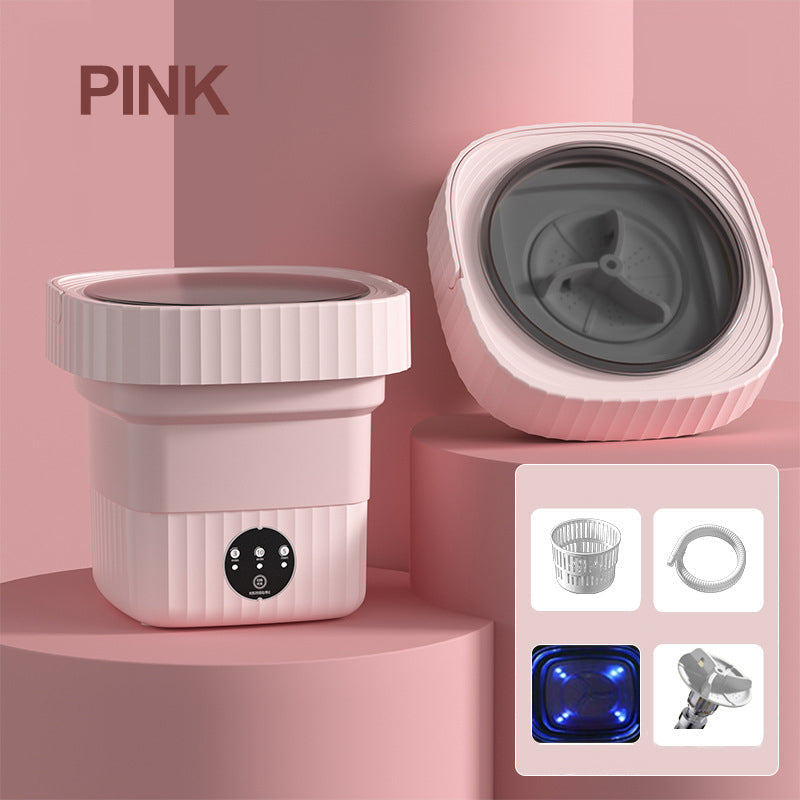💥60% CHRISTMAS SALE! 🔥 MINI FOLDING WASHING MACHINE - Antibacterial & Portable, Perfect for Travel, Dorm and Small Spaces ✈️👕
