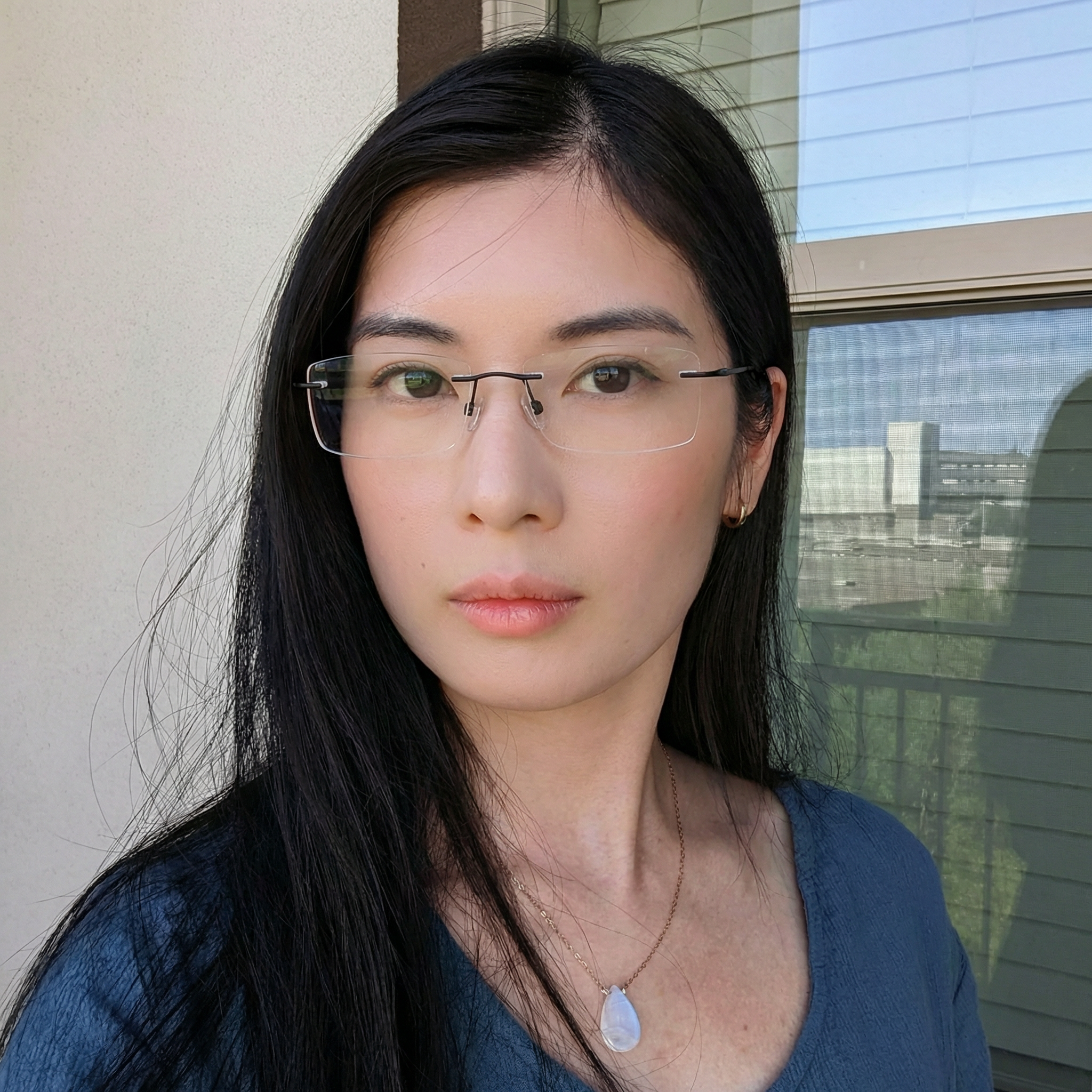 Rimless Rectangle Glasses #69-CTO2541