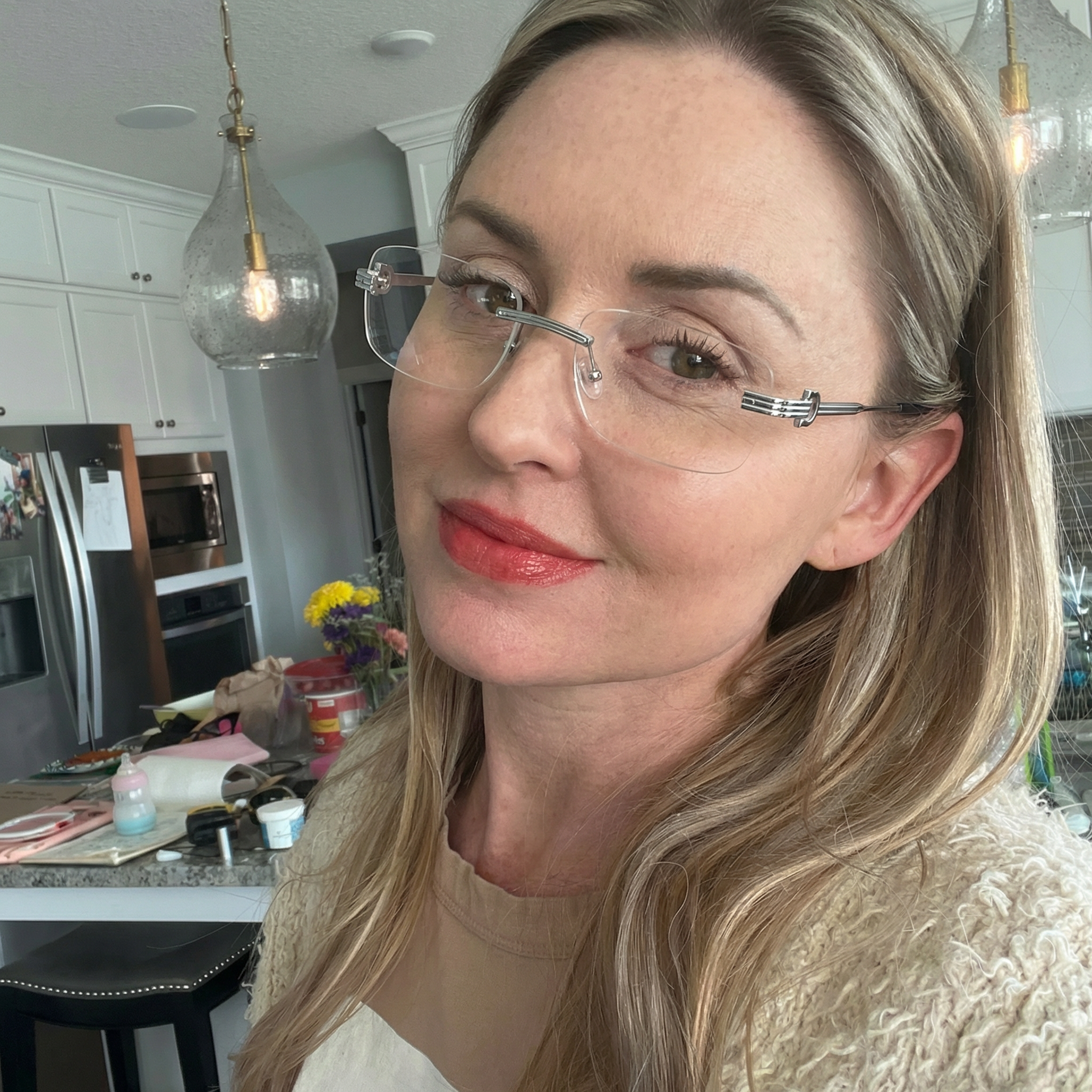 Rimless Square Glasses #69-cto2531