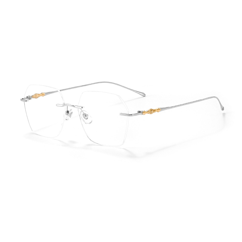 Rimless Square Glasses #kdxx-71305