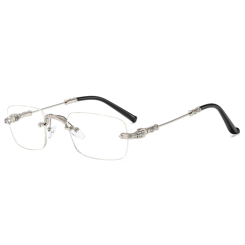 Rimless Rectangle Glasses #qt-8218