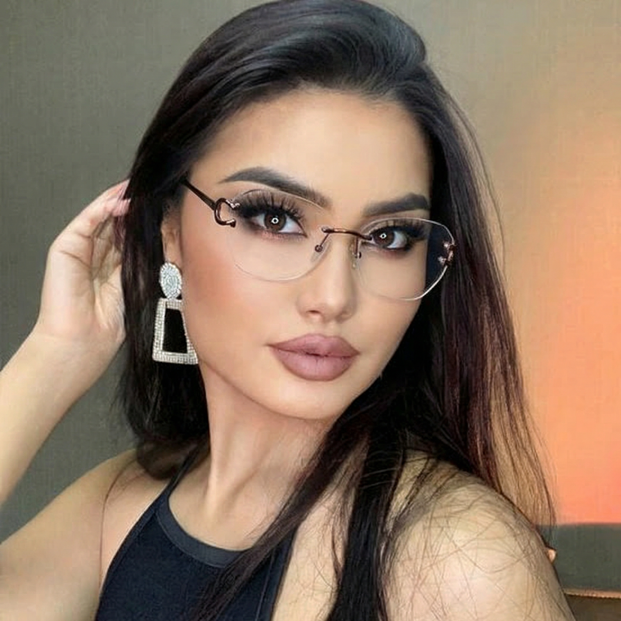 Rimless Square Glasses #69-cto2530