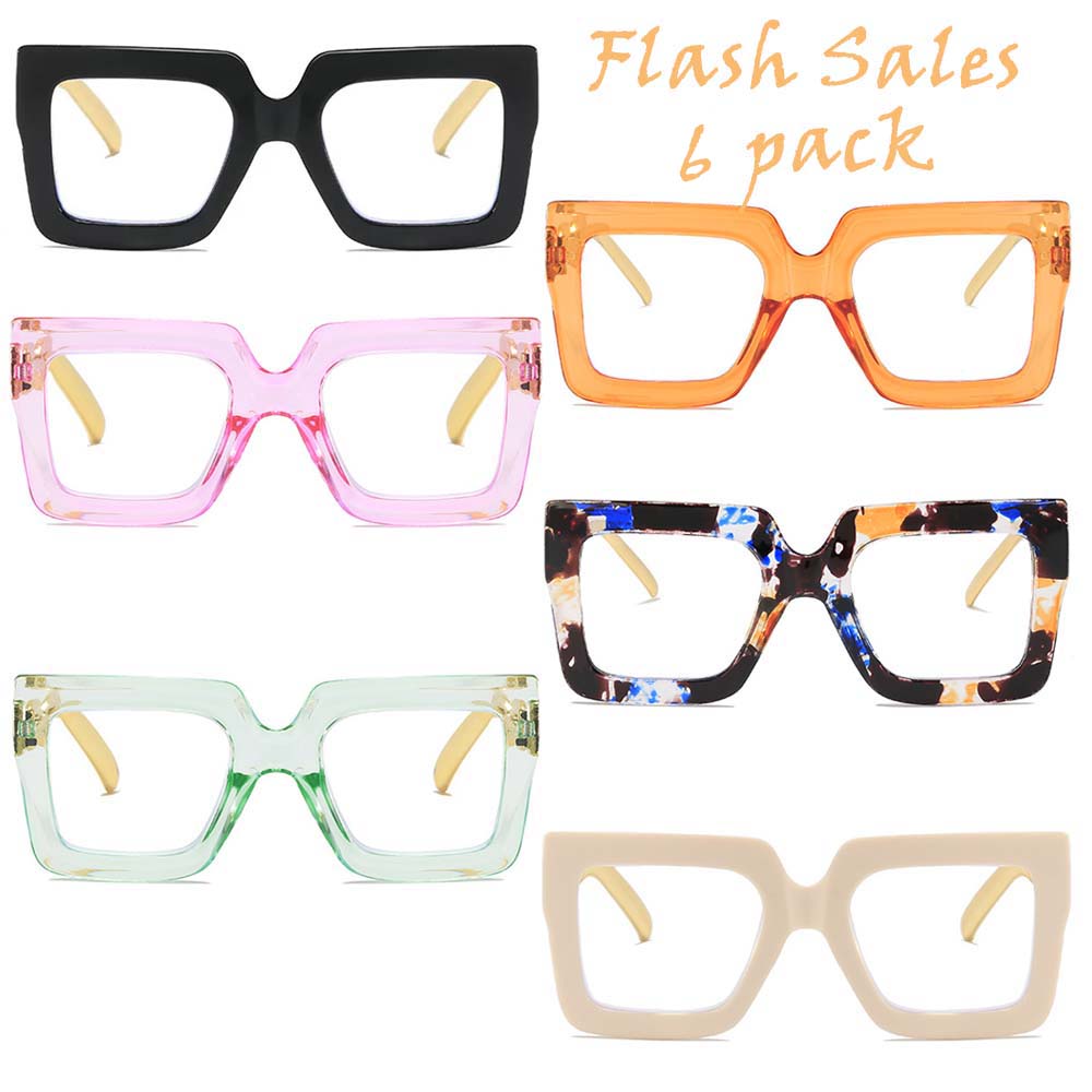 6 Pack Square Glasses #ml-8059