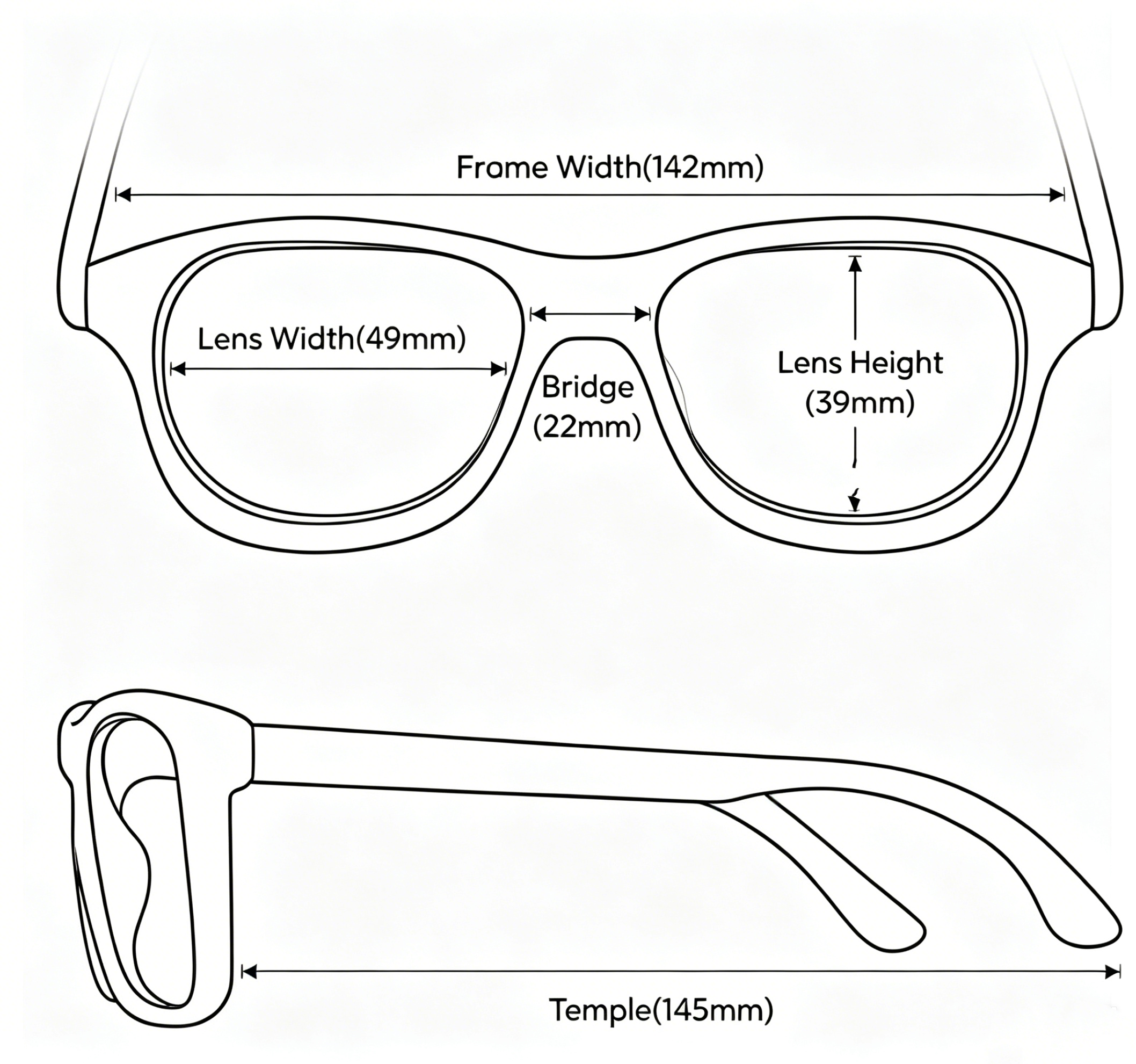 Square Glasses #mj-23220 