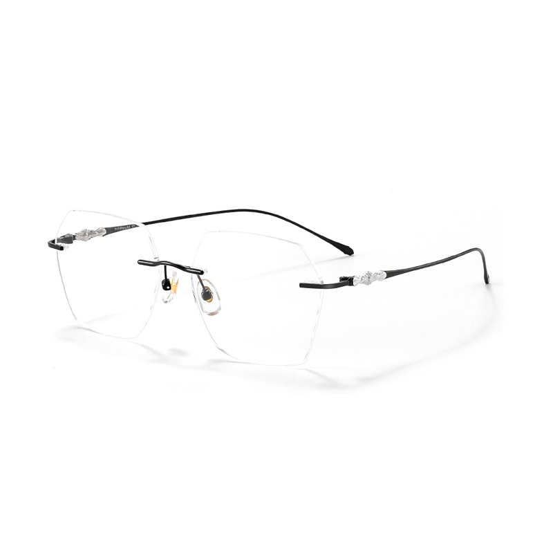 Rimless Square Glasses #kdxx-71305