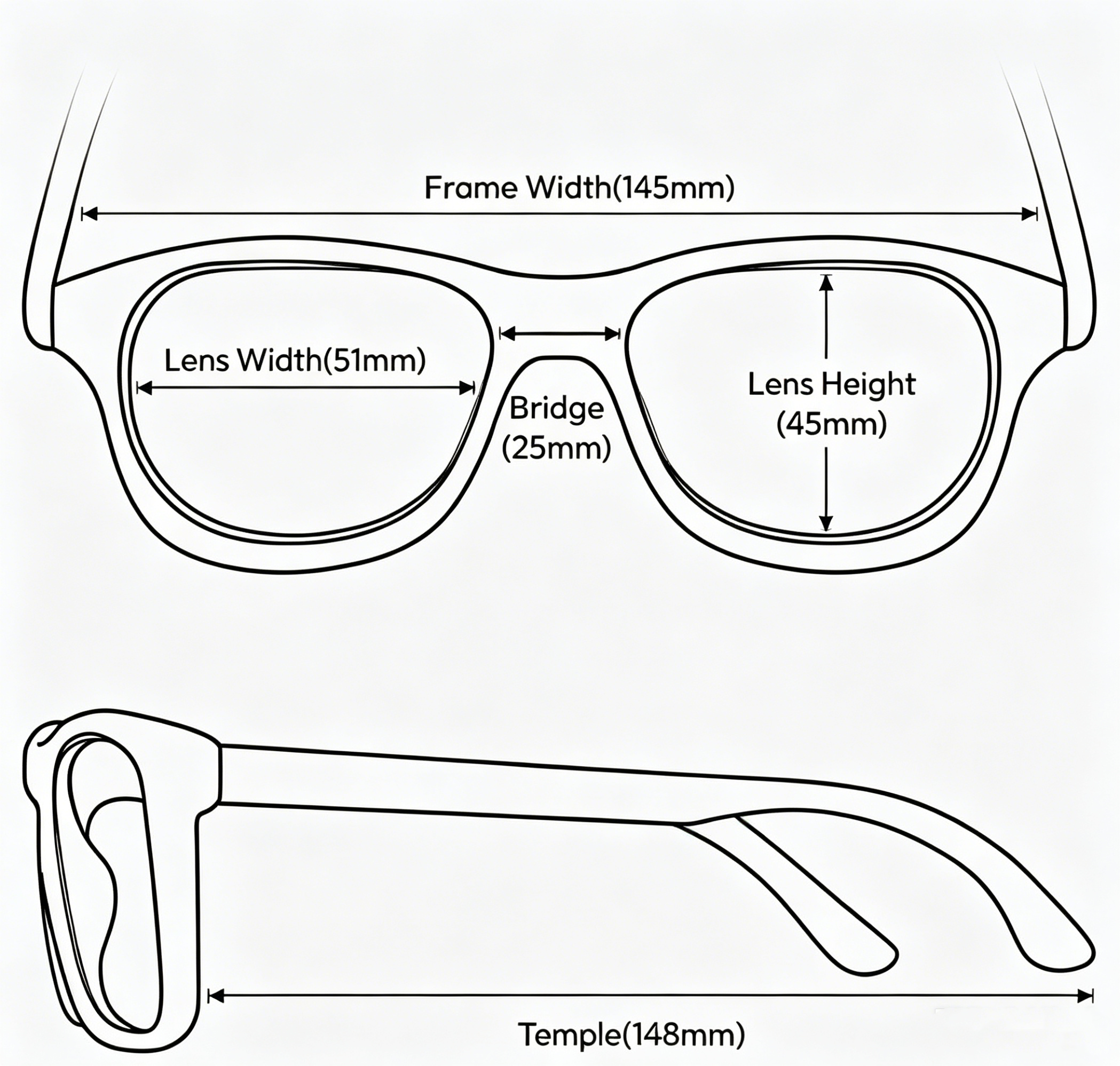 Square Glasses #mj-8019