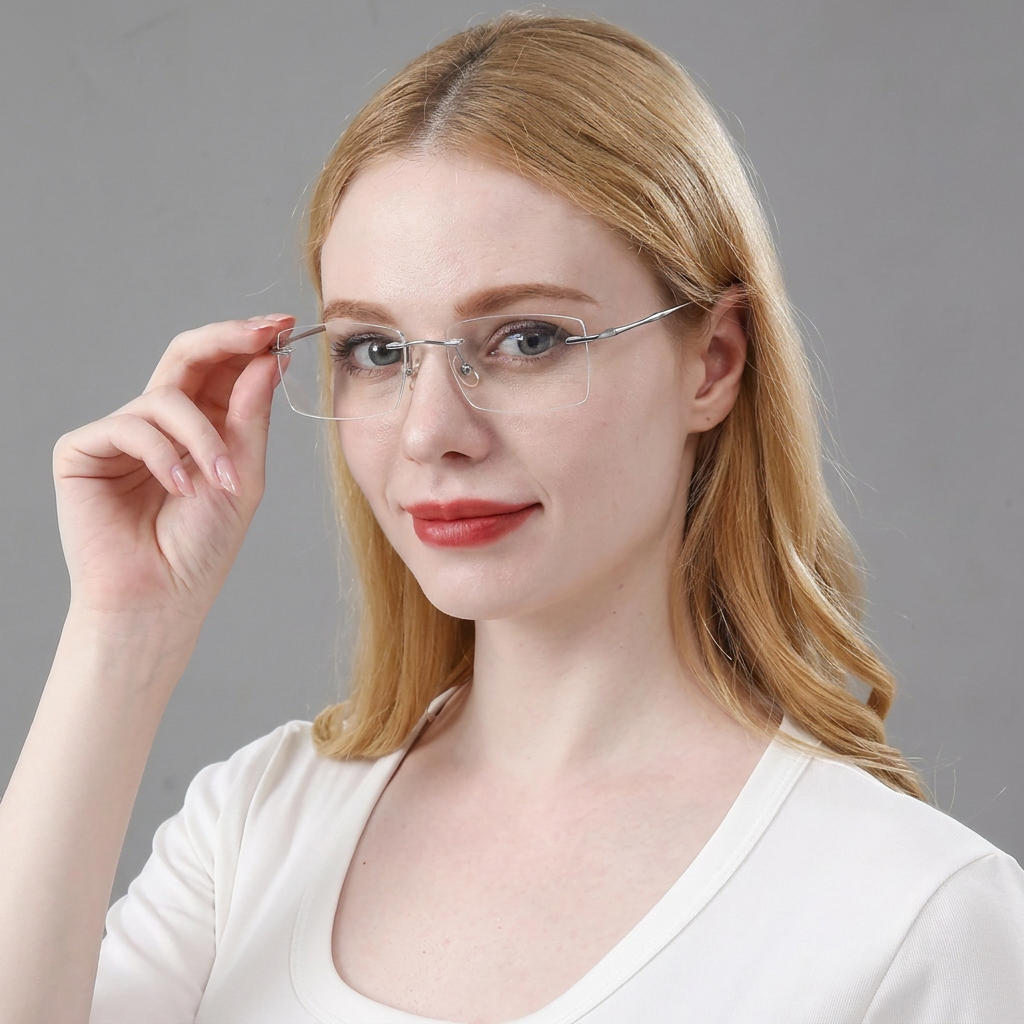 ✨Rimless Rectangle Glasses #69-CTO2541