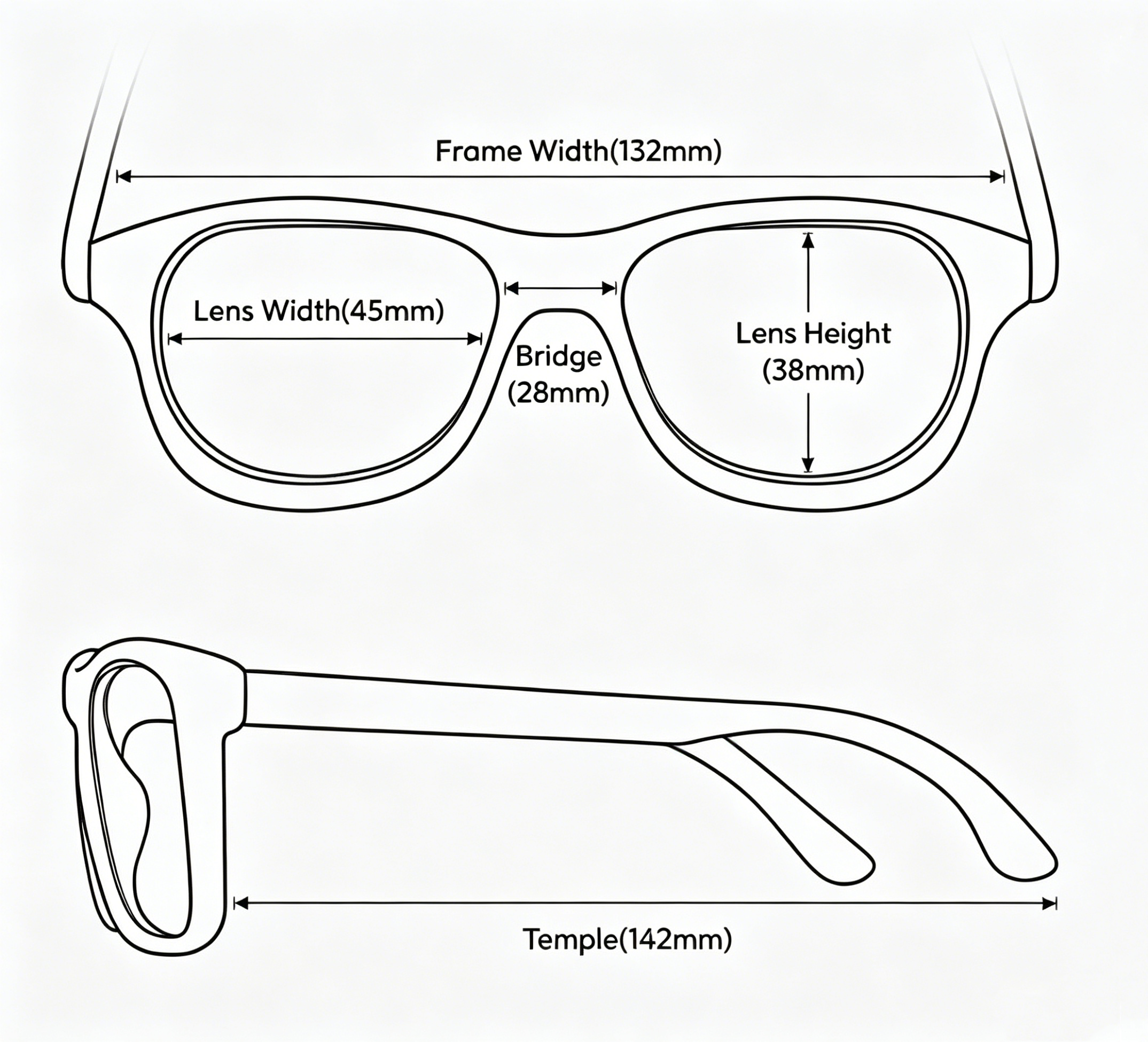 Square Glasses #mj-FT1001